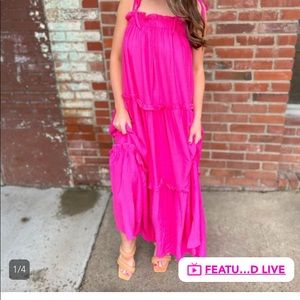 Bright pink sundress